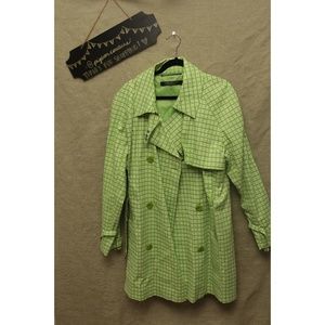 London Fog Lime Green Plus Size Trench Coat 2XL